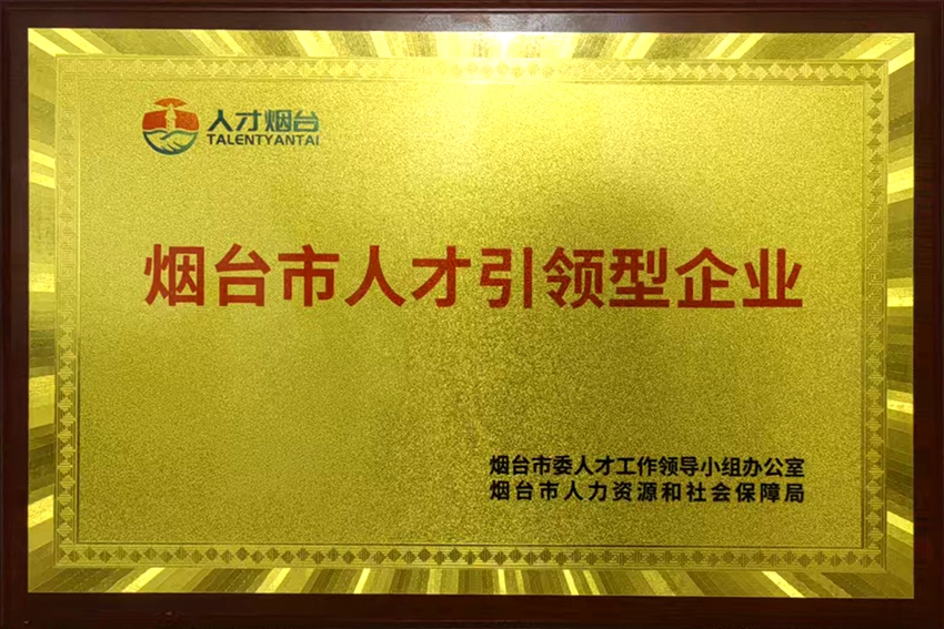  煙臺市人才引領(lǐng)型企業(yè)